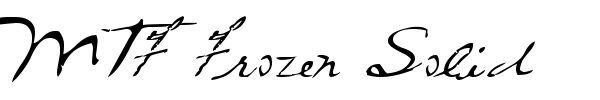 MTF Frozen Solid font preview